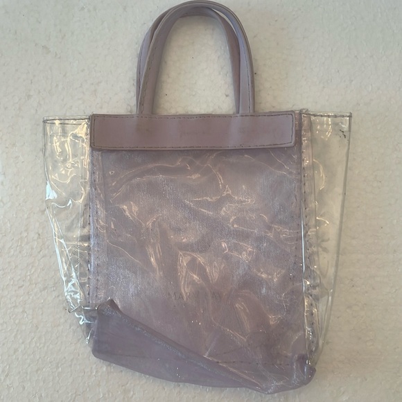 Mary Kay cosmetics purple gift bag transparent makeup merchandise product handle - Picture 2 of 8